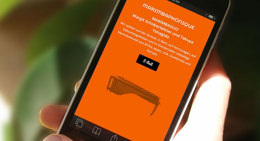 Webdesign Webvisitenkarte Marimbaphonique
