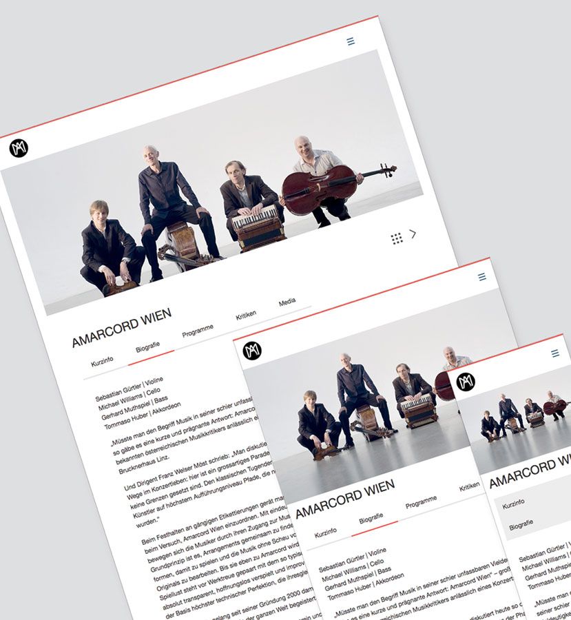 Webdesign für Mayoral Artists Management