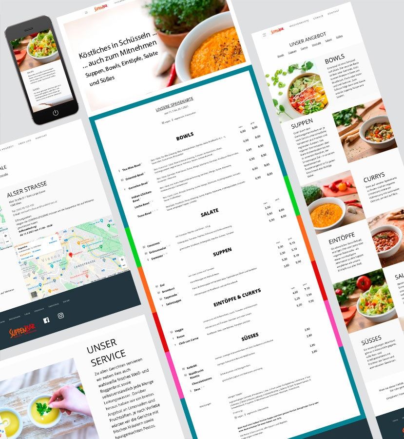 Webdesign für die Suppenbar Wien