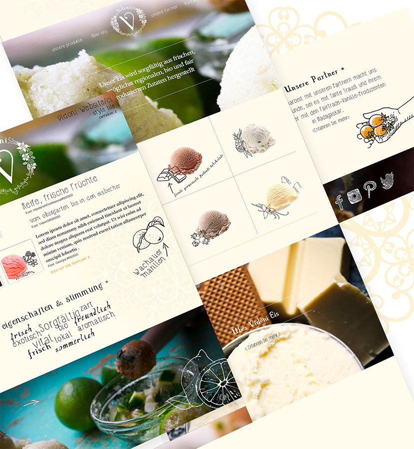 Logo, Illustrationen und Webdesign für Vidoni Wien